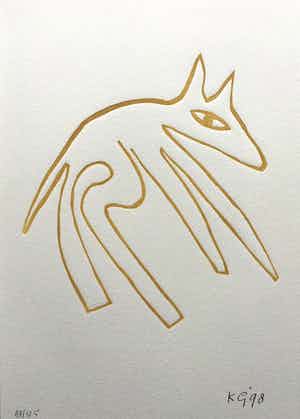 Klaas Gubbels - linosnede uit 1998 - oplage 125. verkocht voor € 195!