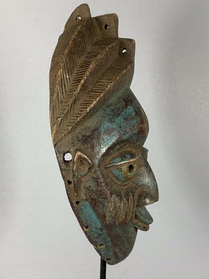 Yoruba - 200620 - Tribal used African Bamun mask - Cameroon. kopen? Bied vanaf 25!