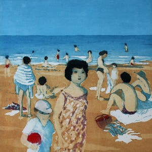 Willy Belinfante - Gekleurde ets: Strand - 1981 kopen? Bied vanaf 55!