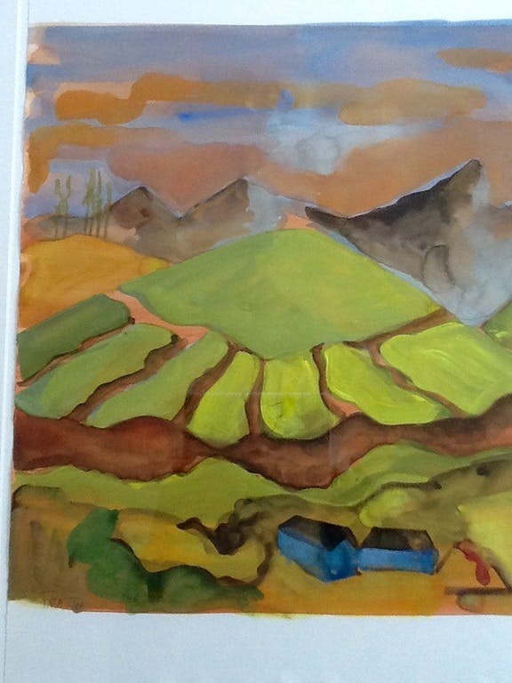 Anne Marie Spijker - Anne Marie Spijker, Gouache gesigneerd en ingelijst kopen? Bied vanaf 1!