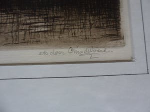 Cor van der Woerd - Ets, Titel, "Stemming". kopen? Bied vanaf 35!