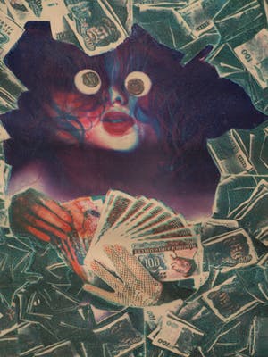 Lieve Prins - Digitale / Copy-art , Geld – ingelijst – 1984 kopen? Bied vanaf 1!