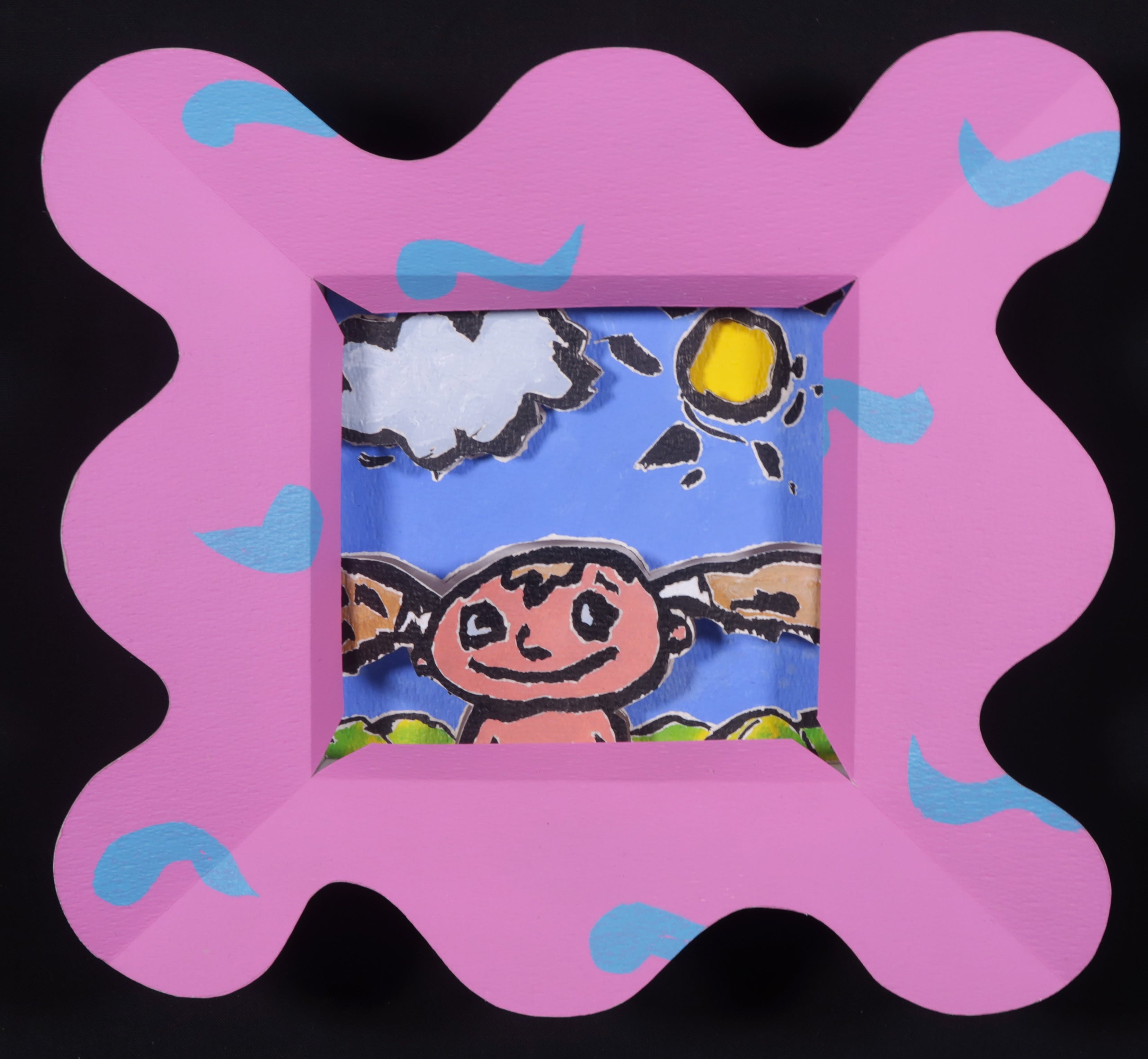 Frank Smulders - Collage van acrylverf op papier, Z.T.  kopen? Bied vanaf 1!