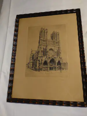 Niet of onleesbaar gesigneerd - Kathedraal van Reims kopen? Bied vanaf 1!