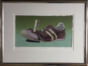 Sharon Amir - "Please don't go" | kleuren zeefdruk - in zware chromen lijst kopen? Bied vanaf 65!