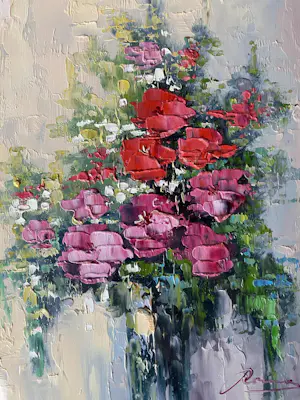 C.A.S. Romer - stilleven bloementuil - Impasto kopen? Bied vanaf 200!