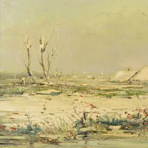 Janus Sibens - Winterlandschap kopen? Bied vanaf 100!