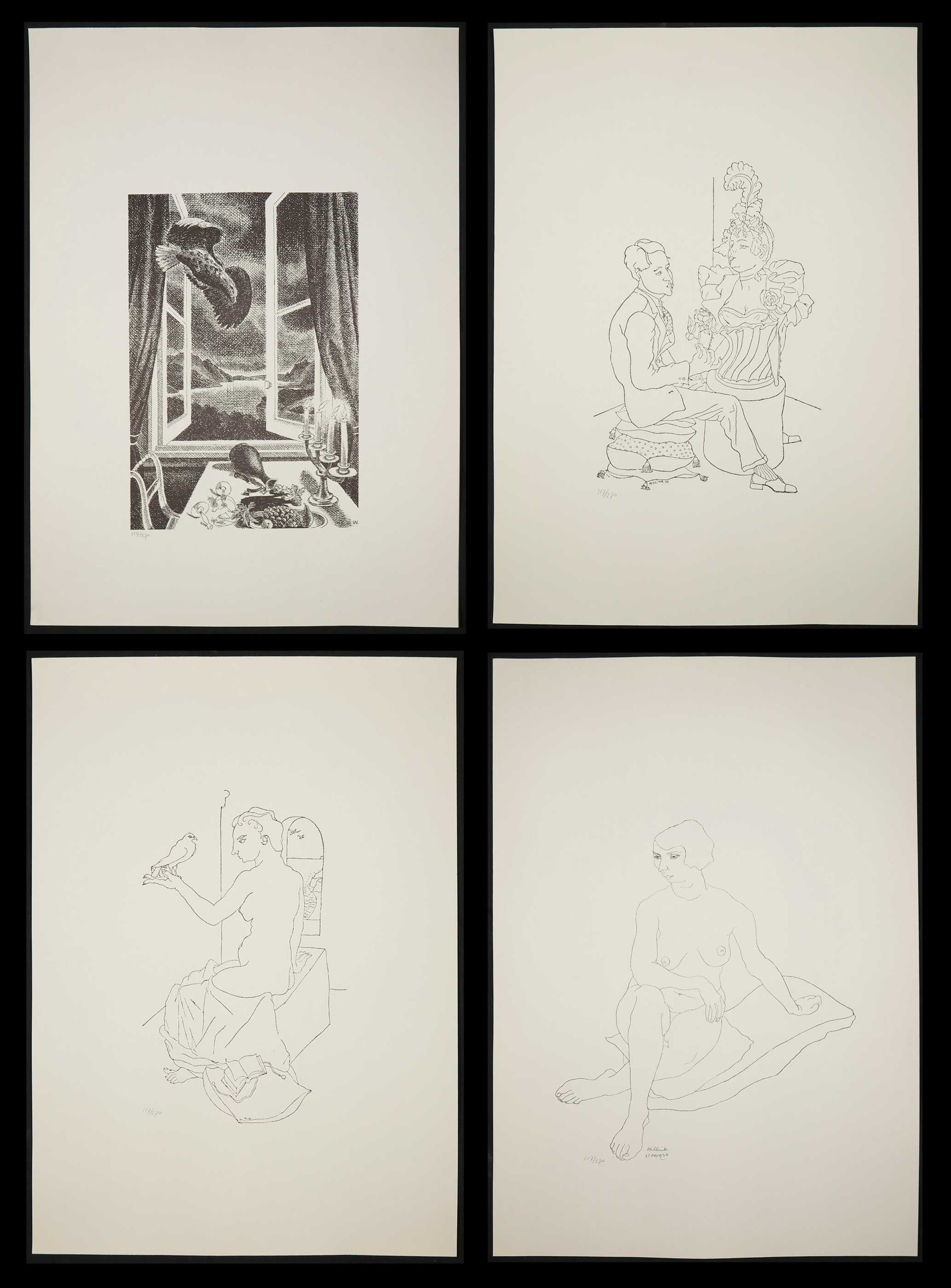 Carel Willink - Lot van vier litho's, diverse voorstellingen kopen? Bied vanaf 1!