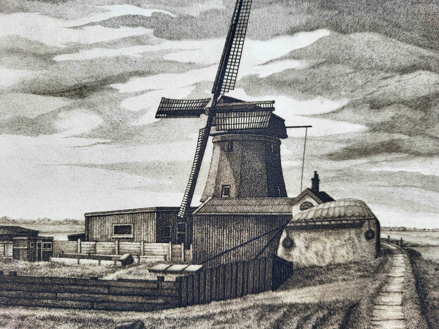Karel Wetselaar - Molen de Woudaap in Krommenie. verkocht voor € 50!