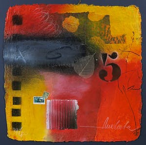 Theo Koster - Zeefdruk en collage, Zonder titel - Ingelijst kopen? Bied vanaf 20!