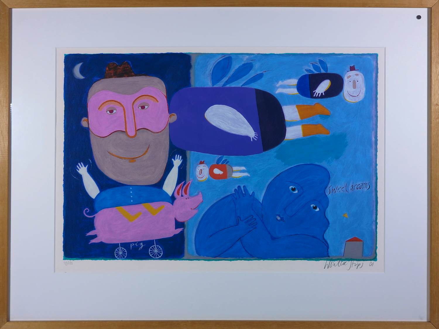 Wouter Stips - Zeefdruk, Sweet dreams - Ingelijst kopen? Bied vanaf 80!