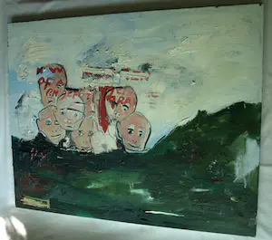 Joop Stoop - Olieverf op doek, Gezichten – 80 x 100 cm kopen? Bied vanaf 50!