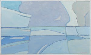 Paul Overhaus - Olieverf op doek, Paarse wolk - Ingelijst kopen? Bied vanaf 70!