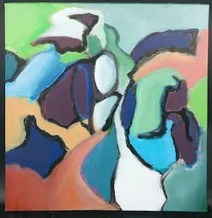 Cobi Nieuwstad - Acryl op doek, Groei I kopen? Bied vanaf 1!