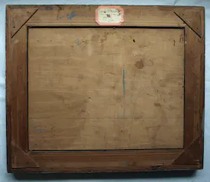 Kor Heemsbergen - Olieverf op paneel, Land voor 2 mensen – ca. 1960 - Ingelijst kopen? Bied vanaf 150!