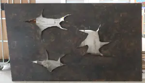 Chris Fokma - Wandobject van koper en metaal (Zeer groot en zwaar!) kopen? Bied vanaf 1!