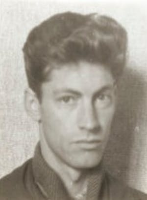 Erik Ortvad - CoBrA figuur in fantasielandschap, aquarel (1948 !) kopen? Bied vanaf 495!