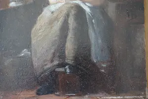 Henri Bource - Zeeuwse vissers vrouw in interieur. kopen? Bied vanaf 110!