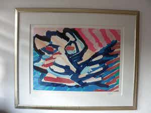 Karel Appel - Litho, Ten by Appel - Ingelijst (Groot) verkocht voor € 350!