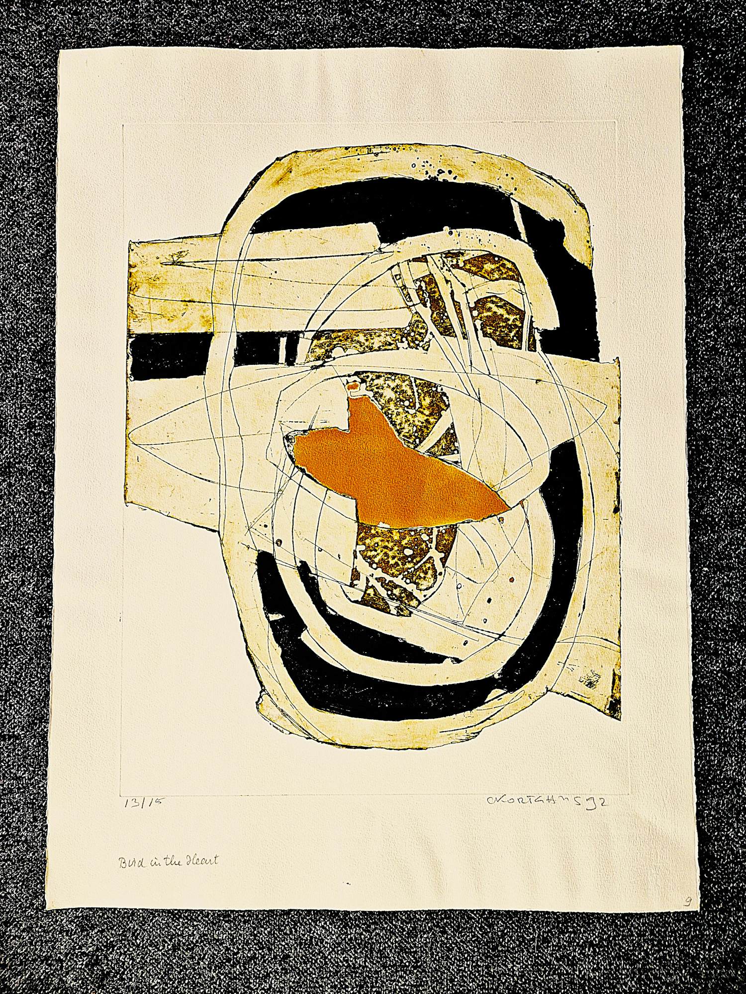 Cees Kortlang - Grote handgekleurde reliëf Ets/aquatint - potloodges. - zeer kleine oplage (15) kopen? Bied vanaf 64!