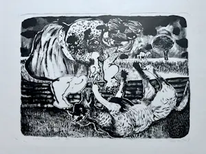 Henri de Haas - Vrouw met hond III kopen? Bied vanaf 25!