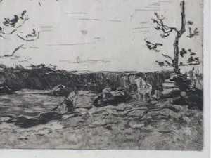 Willem de Zwart - Hakhout laden - Ets kopen? Bied vanaf 60!