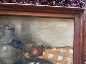 Cornelis Kievit - stilleven met vis, uien en kan kopen? Bied vanaf 85!