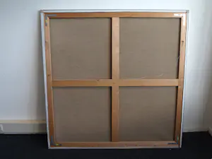 Kees Gerritse - Olieverf op doek , ingelijst , Roze deur – 129 x 129 cm. - 1989 kopen? Bied vanaf 400!