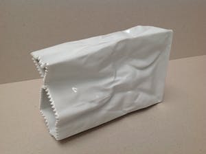 Tapio Wirkkala - Papieren Zak Vaas porselein voor Rosenthal 1977 h 19 cm kopen? Bied vanaf 69!