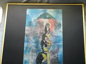 Ruth Fischer - Gemende techniek , Zonder titel – Lijst, 71 x 51 cm kopen? Bied vanaf 40!