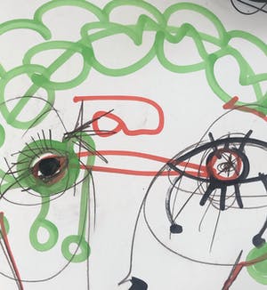 Paul Indrek Kostabi - "Doug Holland" - Uniek werk - Mixed media, acryl. kopen? Bied vanaf 425!