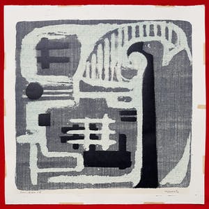 Wim Motz - Abstracte compositie, litho kopen? Bied vanaf 30!