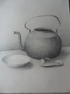 Jan Bernard Meinen - Potlood tekening, Theepot. kopen? Bied vanaf 40!