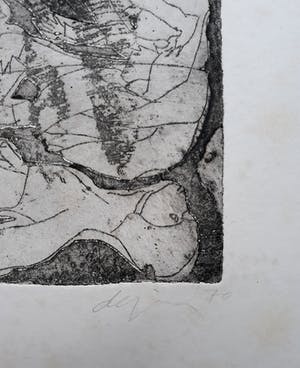 Jacqueline de Jong - Compositie met figuren, aquatint ets kopen? Bied vanaf 50!