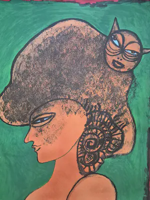 Corneille - Figuur met kat kopen? Bied vanaf 375!