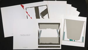 Hans Landsaat - Compleet portfolio met 17 zeefdrukken en gedichten - Grenzen, overgangen kopen? Bied vanaf 70!
