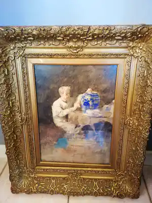 Tony Offermans - Bijzonder A typisch aquarel verkocht voor € 800!