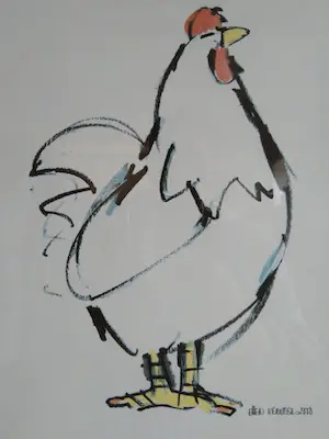 Ellen Meuwese - zeefdruk - Kip - 2000 kopen? Bied vanaf 1!