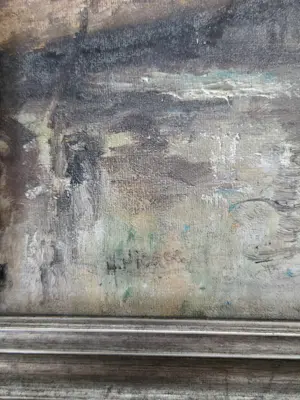 Huub Hierck - Gracht met bruggetje kopen? Bied vanaf 100!