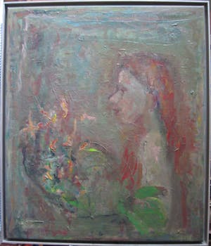 Theo van der Steen - Carola met bloemen kopen? Bied vanaf 50!