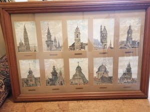 Niet of onleesbaar gesigneerd - Aquarellen van kerken en monumenten kopen? Bied vanaf 1!