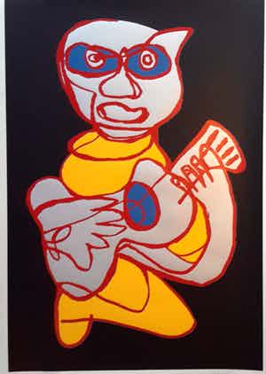 Karel Appel - Cool Hand luke verkocht voor € 550!