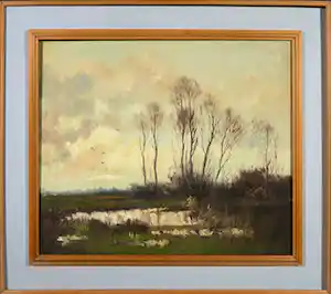 Conrad van Reken - Olieverf op doek, Landschap vendu pour 90€ !