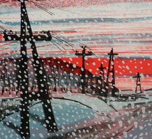 Jan Cremer - Zeefdruk. "Sneeuw". kopen? Bied vanaf 175!