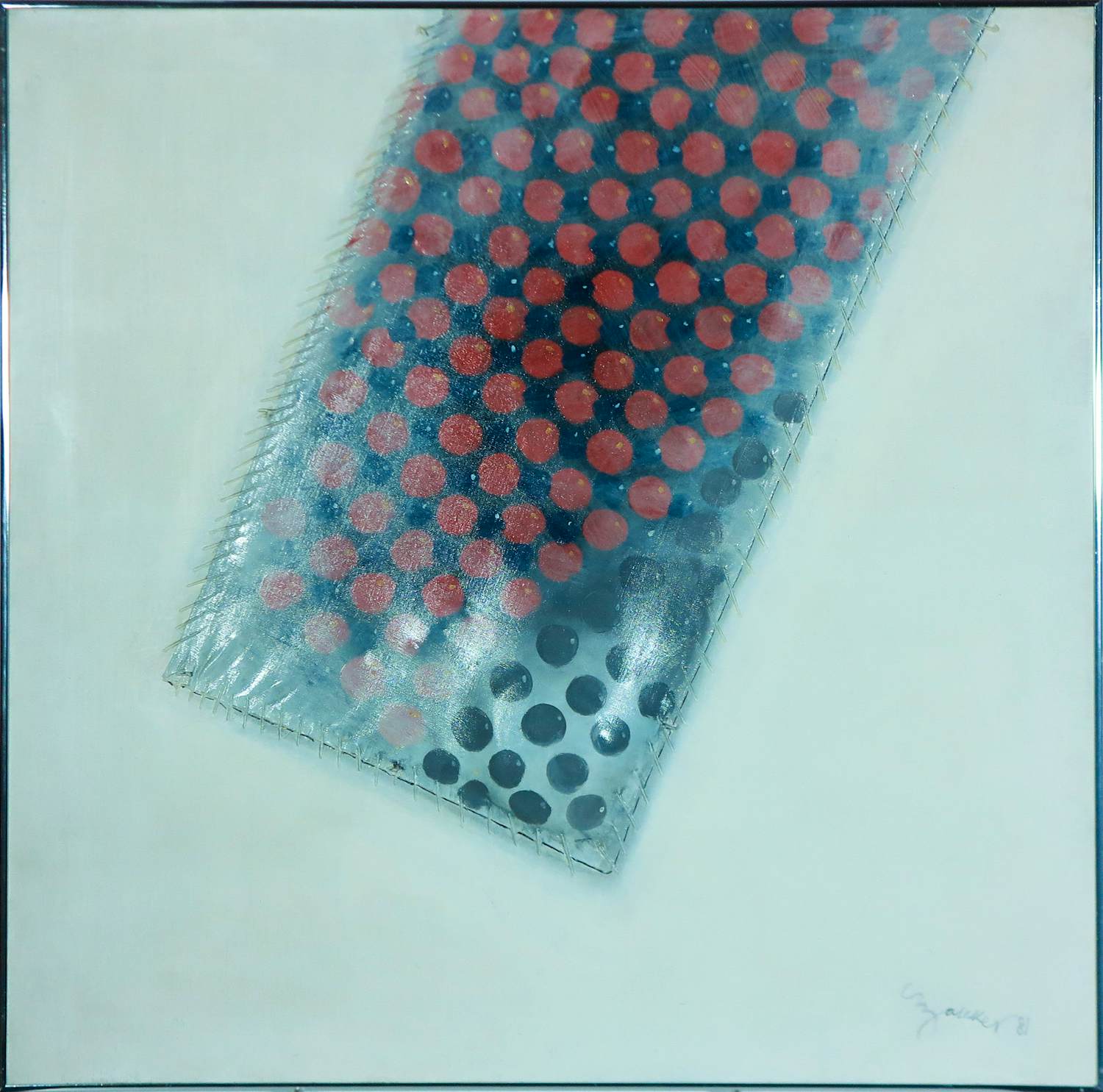 Paul Bakker - Gemengde techniek op doek, Abstract 3D - Ingelijst verkocht voor € 50!