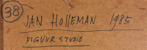 Jan Holleman - Olieverf op karton, Figuurstudie - Ingelijst kopen? Bied vanaf 100!