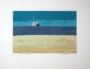 Hans Almekinders - Zeefdruk, Strand N. Frankrijk kopen? Bied vanaf 1!