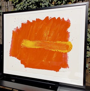 Bram Bogart - Abstracte compositie, litho (netjes ingelijst) kopen? Bied vanaf 475!