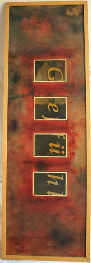 Frank Starik - Acrylverf en Fotografie, “GEFÜHL” – 39 x 118 cm - gesigneerd & ingelijst – 1989 kopen? Bied vanaf 1!