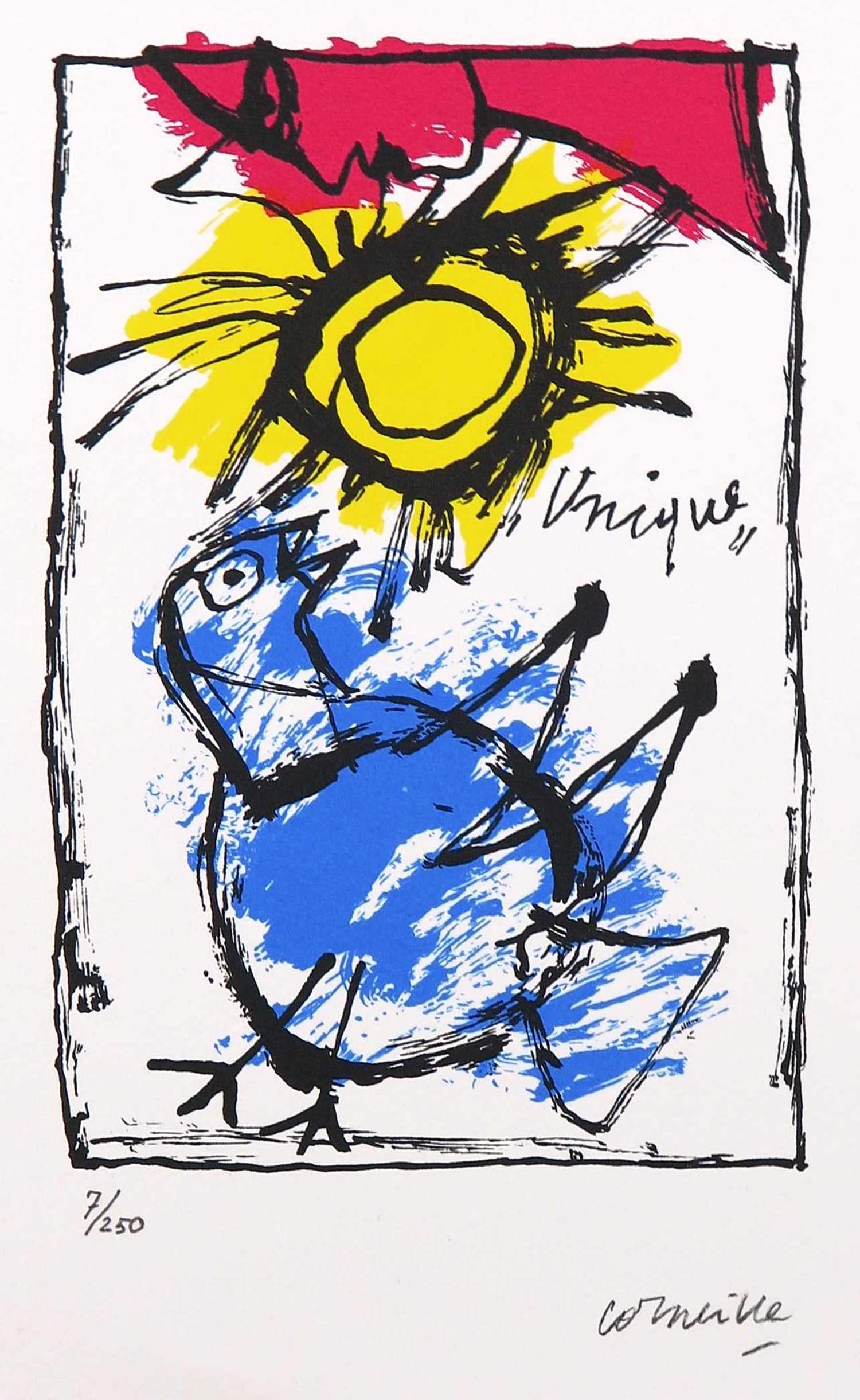 Corneille - Zeefdruk, Unique (handgesigneerd!) verkocht voor € 1!